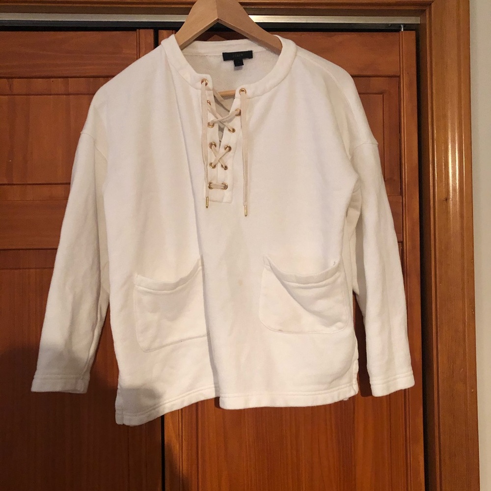 White J. Crew sweatshirt
